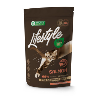 Корм Nature's Protection Lifestyle Grain Free Salmon Kitten сухий з лососем для кошенят 0.4 кг - Інтернет-магазин спільних покупок ToGether