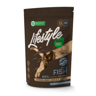 Корм Nature's Protection Lifestyle Grain Free White Fish Sterilised Adult Cat сухий з білою рибою для стерилізованих котів 0.4 кг - Інтернет-магазин спільних покупок ToGether