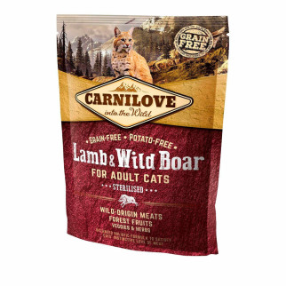 Корм Carnilove Cat Lamb & Wild Boar Sterilised сухий з ягнятком та диким кабаном для стерилізованих котів 0.4 кг - Інтернет-магазин спільних покупок ToGether