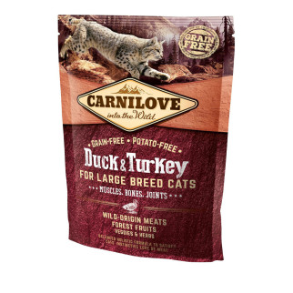Корм Carnilove Cat Duck & Turkey Large Breed сухий з качкою та індичкою для котів великих порід 0.4 кг - Інтернет-магазин спільних покупок ToGether