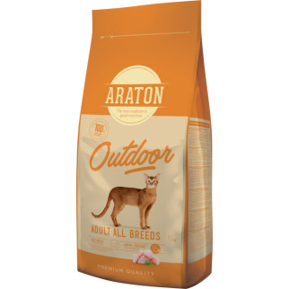 Корм ARATON OUTDOOR Adult All Breeds сухий з куркою та індичкою для дорослих котів 15 кг - Інтернет-магазин спільних покупок ToGether