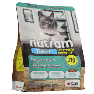 Корм Nutram I19 Ideal Support Sensitive Skin, Coat & Stomach Cat сухий для дорослих котів з чутливим травленням та проблемами шкіри 0.34 кг - Інтернет-магазин спільних покупок ToGether