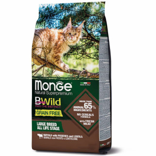 Корм Monge BWild Grain Free Cat Bufalo сухий з м'ясом буйвола для дорослих котів великих порід 1.5 кг - Інтернет-магазин спільних покупок ToGether