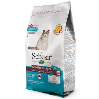 Корм Schesir Cat Sterilized & Light сухий монопротеїновий з рибою для кастрованих котів або котів схильних до повноти 10 кг - Інтернет-магазин спільних покупок ToGether