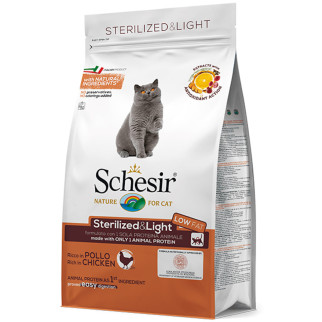 Корм Schesir Cat Sterilized & Light сухий монопротеїновий з куркою для кастрованих котів або котів схильних до повноти 0.4 кг - Інтернет-магазин спільних покупок ToGether