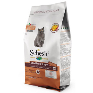 Корм Schesir Cat Sterilized & Light сухий монопротеїновий з куркою для кастрованих котів або котів схильних до повноти 10 кг - Інтернет-магазин спільних покупок ToGether