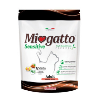 Корм Morando Miogatto Sensitive Salmon Monoprotein сухий з лососем для дорослих котів 0.4 кг - Інтернет-магазин спільних покупок ToGether