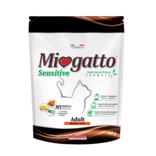 Корм Morando Miogatto Sensitive Turkey Monoprotein сухий з індичкою для дорослих котів 0.4 кг - Інтернет-магазин спільних покупок ToGether