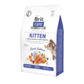 Корм Brit Care Kitten Gentle Digestion Strong Immunity сухий з лососем для зміцнення імунітету у кошенят 7 кг - Інтернет-магазин спільних покупок ToGether