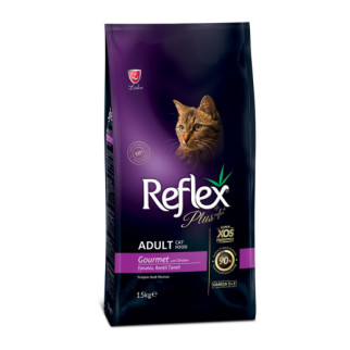 Корм Reflex Plus Cat Adult Gourmet Chicken сухий з куркою для дорослих котів 15 кг - Інтернет-магазин спільних покупок ToGether