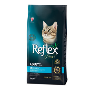 Корм Reflex Plus Cat Adult Sterilised Salmon сухий з лососем для стерилізованих котів 8 кг - Інтернет-магазин спільних покупок ToGether