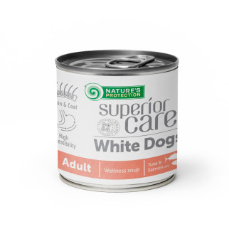 Суп для собак з білим забарвленням шерсті Nature's Protection Superior Care White Dogs All Breeds Adult Salmon and Tuna з лососем та тунцем 140 мл - Інтернет-магазин спільних покупок ToGether