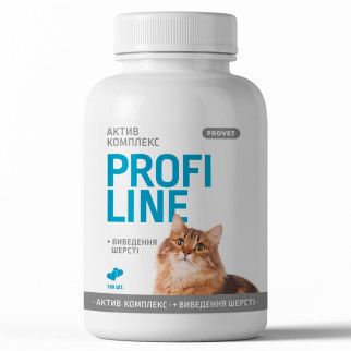 Вітаміни ProVET Профілайн Актив для котів для виведення шерсті 180 табл - Інтернет-магазин спільних покупок ToGether