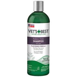 Шампунь від бліх та кліщів для котів Vet's Best Flea & Tick Shampoo for cats 355 мл - Інтернет-магазин спільних покупок ToGether