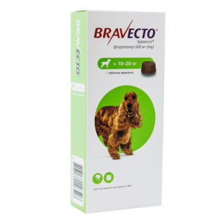Таблетки від бліх та кліщів Bravecto (Бравекто) для собак вагою від 10 до 20 кг - Інтернет-магазин спільних покупок ToGether