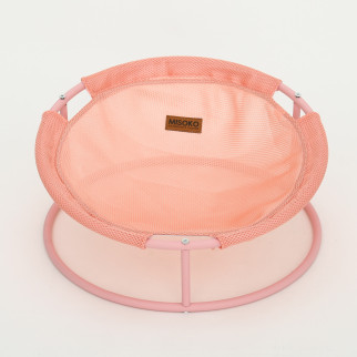 Лежак для домашніх тварин складаний MISOKO&CO Pet bed round 45x45x22 см рожевий - Інтернет-магазин спільних покупок ToGether