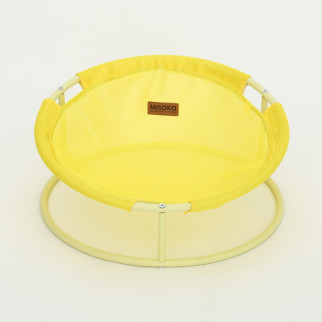 Лежак для домашніх тварин складаний MISOKO&CO Pet bed round 45x45x22 см жовтий - Інтернет-магазин спільних покупок ToGether