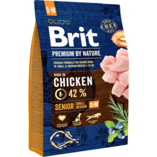 Корм Brit Premium Senior S+M сухий для собак похилого віку малих та середніх порід 3 кг - Інтернет-магазин спільних покупок ToGether