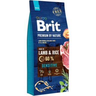 Корм Brit Premium Sensitive Lamb & Rice сухий для дорослих собак з чутливим травленням 15 кг - Інтернет-магазин спільних покупок ToGether