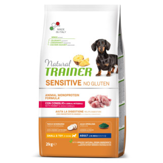 Корм Trainer Natural Dog Sensitive No Gluten Adult Mini Rabbit сухий монопротеїновий з кроликом для дорослих собак дрібних порід з чутливим травленням 2 кг - Інтернет-магазин спільних покупок ToGether