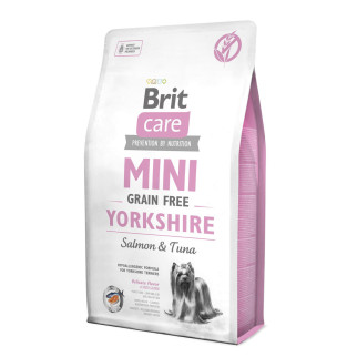 Корм Brit Care Mini Grain Free Yorkshire сухий беззерновий на основі м'яса лосося та тунця для собак породи йоркширський тер'єр 2 кг - Інтернет-магазин спільних покупок ToGether