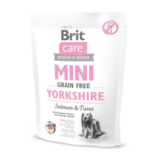 Корм Brit Care Mini Grain Free Yorkshire сухий беззерновий на основі м'яса лосося та тунця для собак породи йоркширський тер'єр 0.4 кг - Інтернет-магазин спільних покупок ToGether