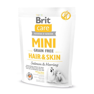 Корм Brit Care Grain Free Mini Hair & Skin сухий беззерновий для собак малих порід для покращення стану шкіри та вовни 0.4 кг - Інтернет-магазин спільних покупок ToGether