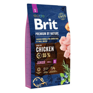 Корм Brit Premium Dog Junior S сухий з куркою для цуценят та молодих собак дрібних порід 8 кг - Інтернет-магазин спільних покупок ToGether