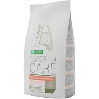 Корм Nature's Protection Superior Care White dogs Grain Free Salmon Adult Small and Mini Breeds сухий з лососем для собак малих порід з білим забарвленням вовни 17 кг - Інтернет-магазин спільних покупок ToGether