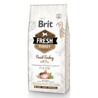 Корм Brit Fresh Turkey with Pea Adult Fit & Slim сухий з індичкою для собак з надмірною вагою 12 кг - Інтернет-магазин спільних покупок ToGether