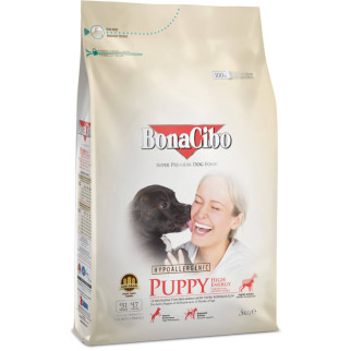 Корм BonaCibo Puppy High Energy Chicken & Rice with Anchovy сухий з куркою для активних цуценят 3 кг - Інтернет-магазин спільних покупок ToGether