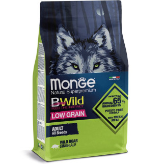 Корм Monge BWild Low Grain All Breeds Cinghiale сухий з м'ясом дикого кабана для дорослих собак усіх порід 2.5 кг - Інтернет-магазин спільних покупок ToGether