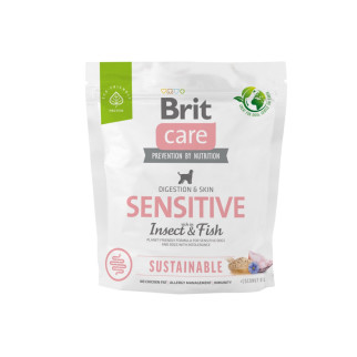 Корм Brit Care Dog Sustainable Sensitive Insect and Fish сухий з рибою та білком комах для дорослих собак з чутливою шкірою 1 кг - Інтернет-магазин спільних покупок ToGether