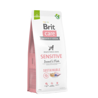 Корм Brit Care Dog Sustainable Sensitive Insect and Fish сухий з рибою та білком комах для дорослих собак з чутливою шкірою 12 кг - Інтернет-магазин спільних покупок ToGether