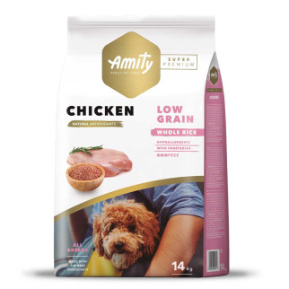 Корм Amity Super Premium Chicken сухий з куркою для дорослих собак усіх порід 14 кг - Інтернет-магазин спільних покупок ToGether