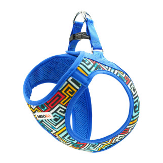 Шлея для собак MISOKO&CO, синій мультіколор, 34-36 см - Інтернет-магазин спільних покупок ToGether
