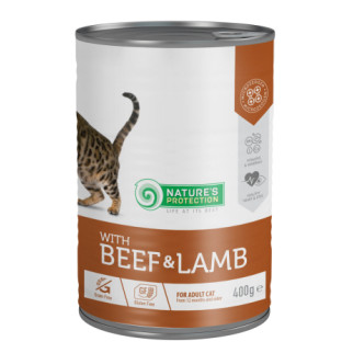 Корм Nature's Protection with Beef & Lamb вологий з яловичиною та ягням для дорослих котів 400 гр - Інтернет-магазин спільних покупок ToGether