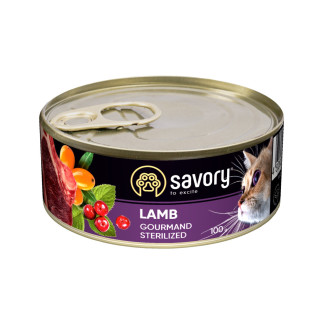 Корм Savory Cat Adult Sterilized Lamb вологий з ягнятком для стерилізованих котів 100 гр - Інтернет-магазин спільних покупок ToGether