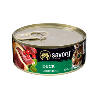 Корм Savory Cat Adult Duck вологий з качкою для дорослих вибагливих котів 100 гр - Інтернет-магазин спільних покупок ToGether