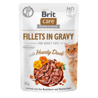 Корм Brit Care Cat Fillets In Gravy Duck вологий з качкою для дорослих котів 85 гр - Інтернет-магазин спільних покупок ToGether