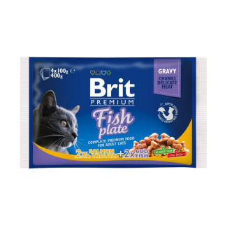 Набір вологого корму Brit Premium "Рибна тарілка" у соусі 4 шт. - Інтернет-магазин спільних покупок ToGether