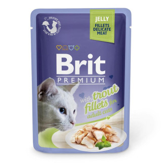 Корм Brit Premium Trout вологий з фореллю в желе для дорослих котів 85 гр - Інтернет-магазин спільних покупок ToGether