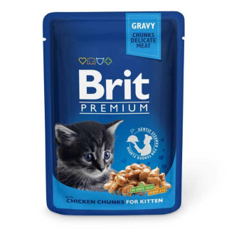 Корм Brit Premium Chicken вологий з куркою в соусі для кошенят 100 гр - Інтернет-магазин спільних покупок ToGether