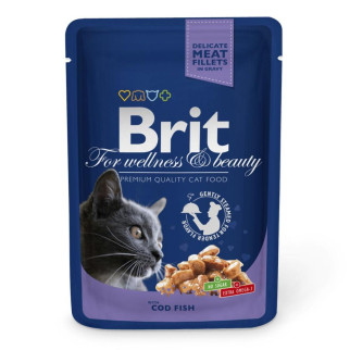 Корм Brit Premium Cod Fish вологий з тріскою в соусі для дорослих котів 100 гр - Інтернет-магазин спільних покупок ToGether