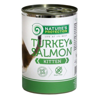 Корм Nature's Protection Kitten Turkey & Salmon вологий з індичкою та лососем для кошенят 400 гр - Інтернет-магазин спільних покупок ToGether