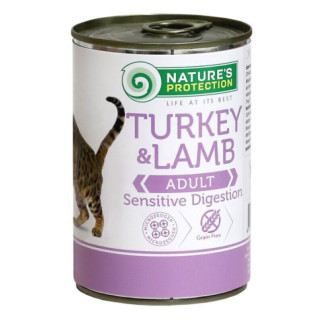 Корм Nature's Protection Sensitive Digestion Turkey & Lamb вологий з індичкою та ягнятком для котів з чутливим травленням 400 гр - Інтернет-магазин спільних покупок ToGether