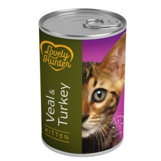Корм Lovely Hunter Kitten Veal and Turkey вологий з телятиною та індичкою для кошенят 400 гр - Інтернет-магазин спільних покупок ToGether