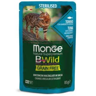 Корм Monge BWild Grain Free Cat Sterilised Tunna вологий з тунцем для стерилізованих котів 85 гр - Інтернет-магазин спільних покупок ToGether