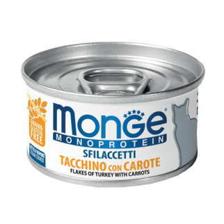 Корм Monge Cat Wet Monoprotein Tacchino вологий з індичкою та морквою для дорослих котів 80 гр - Інтернет-магазин спільних покупок ToGether