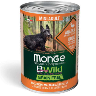Корм Monge BWild Grain Free Mini Adult Anatra вологий з качкою для собак дрібних порід 400 гр - Інтернет-магазин спільних покупок ToGether